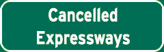 Cancelled Expressways sign